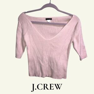 J. crew pink, 1/2 sleeve, v neck, size small top